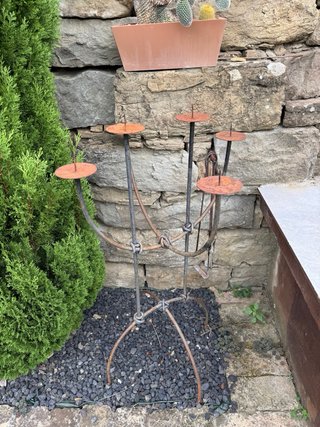 Candelabro da terra in ferro artistico
