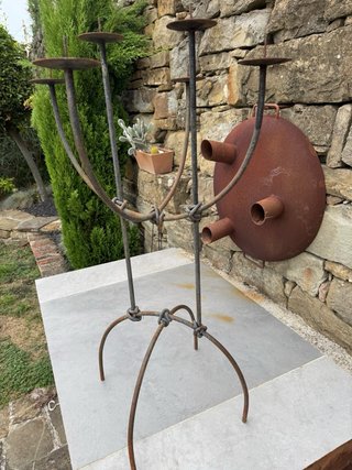 Candelabro da terra in ferro artistico