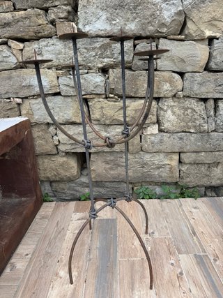Candelabro da terra in ferro artistico