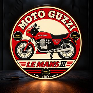 Cartel Luminoso Moto Guzzi Le Mans III