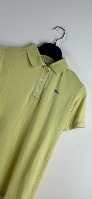 Lacoste Polo Donna Giallo Pastello TG 36/S Vintage