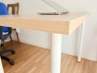 Linnmon Escritorio Madera y Metal Blanco