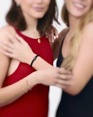 Pulsera con oso Tous,piedra ónix negra.Osito puppy