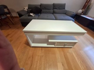 Mesa de centro blanca de madera