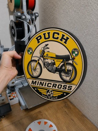 Cartel Luminoso Puch Minicross Vintage