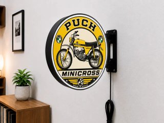 Cartel Luminoso Puch Minicross Vintage