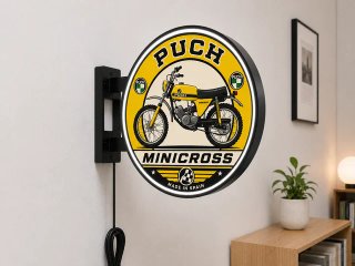 Cartel Luminoso Puch Minicross Vintage