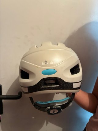 Casco Bici b'Twin Blanco en perfecto estado