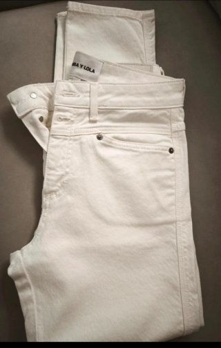 Pantalón vaquero mujer Bimba y Lola blanco