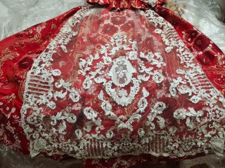 Vestido de Fallera Rojo y Dorado