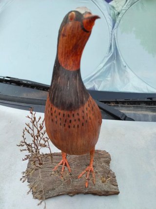 Figura de ave decorativa