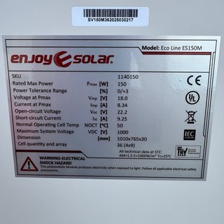 Panel Solar Monocristalino Bifacial 150W 12V