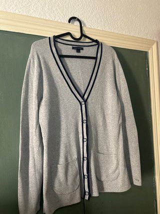 Cárdigan Tommy Hilfiger Algodón Gris Talla L