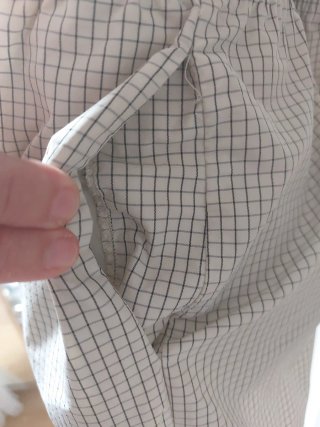 Pantalón Zara Beige Cuadros