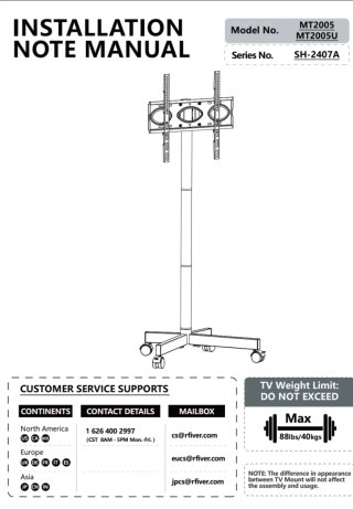 Soporte TV de suelo con ruedas RFIVER MT2005