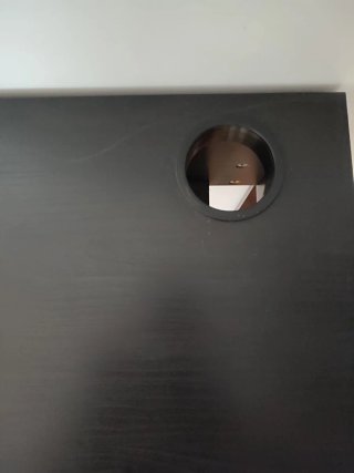 Escritorio IKEA MICKE Negro/marron wengue