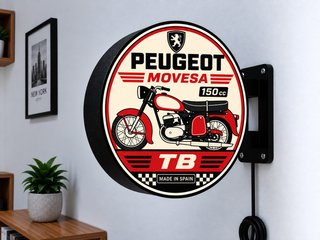 Cartel Luminoso Peugeot Movesa TB 150cc