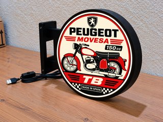 Cartel Luminoso Peugeot Movesa TB 150cc