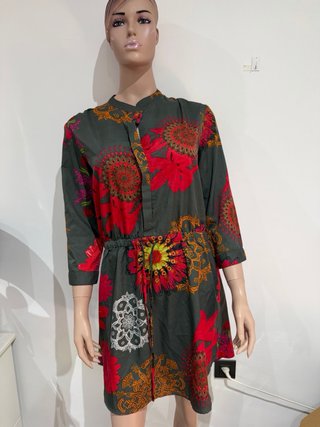Vestido estampado floral talla única