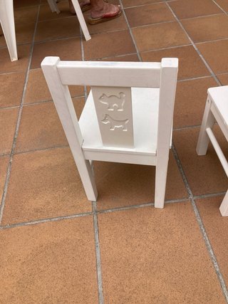 2 Sillas Infantiles Madera Blancas