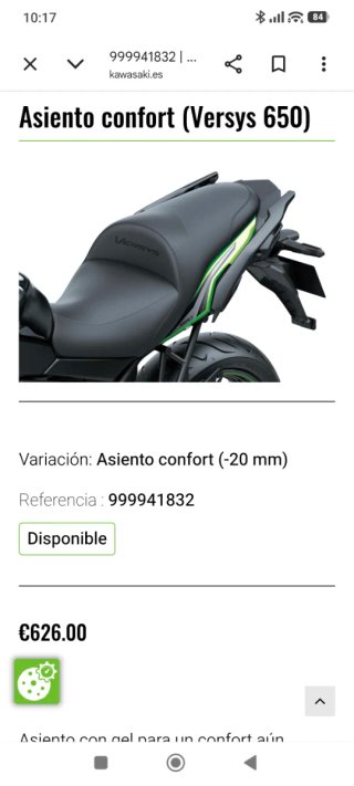 Asiento Confort Kawasaki 650 Original