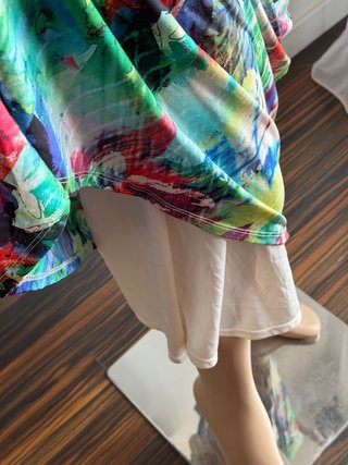 Vestido largo estampado multicolor talla única
