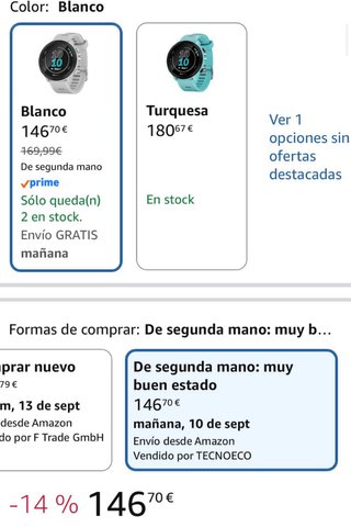 Reloj Garmin Forerunner 55 Blanco