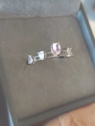 Anillo Plata Ley Zafiro Rosa