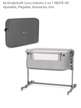 Cuna colecho Kinderkraft + colchón y ropa