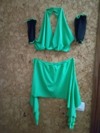 Conjunto Lycra Danza Vientre Verde Talla Única
