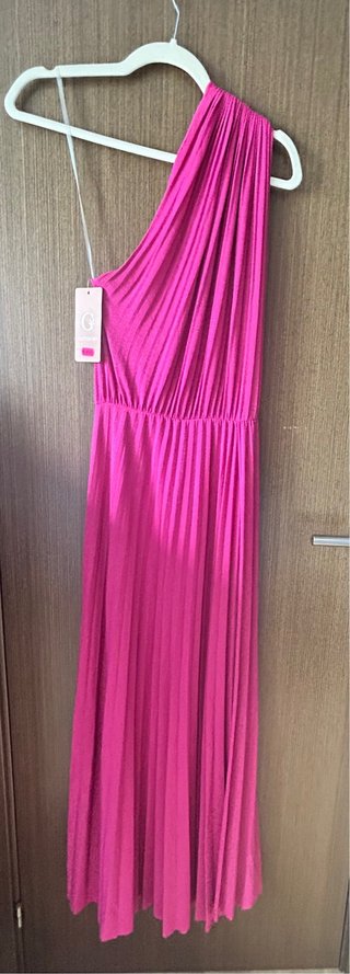 Vestido fiesta largo fucsia