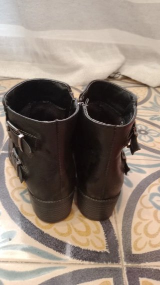 Botines negros tacón bajo talla 37