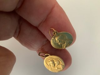 Lote 2 Medallas Religiosas 18K Roma 1967