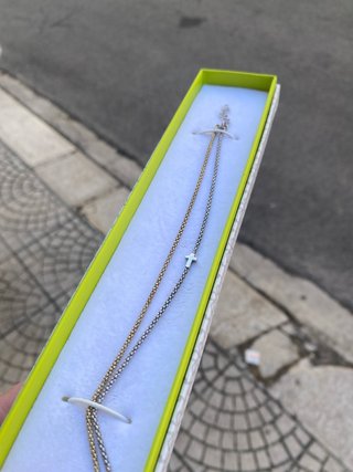 Bracciale in argento con croce