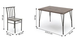 Mesa de cocina y 4 sillas