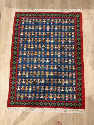 Alfombra Kilim Persa Seneh Diseño Tradicional