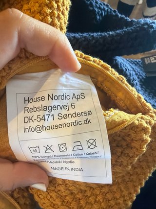 2 Fundas Cojín Algodón House Nordic Amarillas