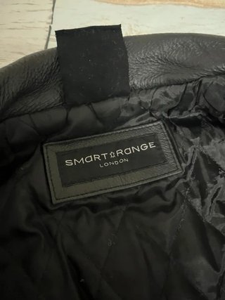 Chaqueta Biker Cuero Vintage Negra