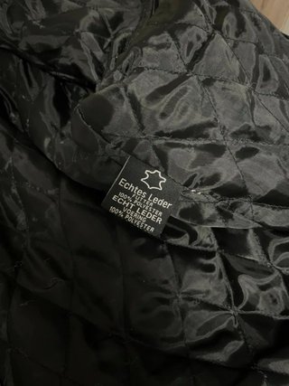 Chaqueta Biker Cuero Vintage Negra