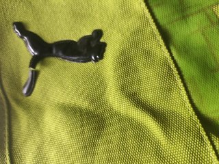 Mochila Puma verde con logo