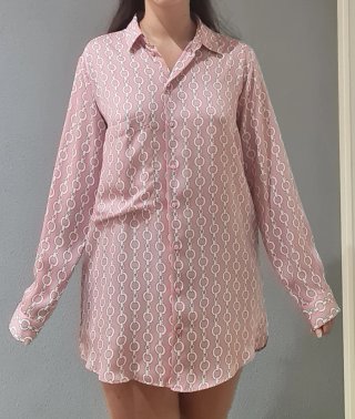 Camisa Zara cadenas rosa