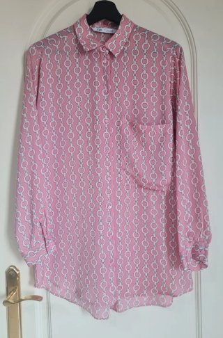 Camisa Zara cadenas rosa