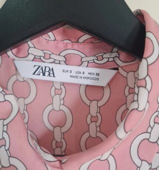 Camisa Zara cadenas rosa