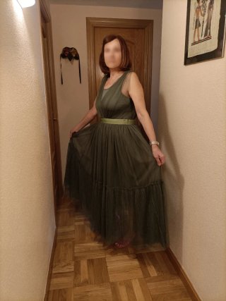 Vestido de fiesta verde