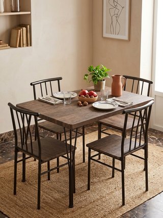 Mesa Cocina estilo  Industrial + 4 Sillas