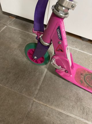 Patinete Oxelo 2 ruedas rosa y verde