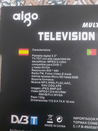 Televisor Digital Portátil DVB-T Aigo