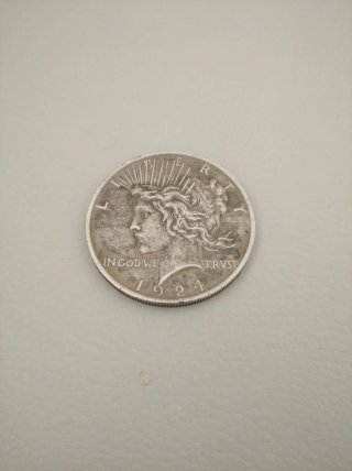 Moneta One Dollar Peace 1924 Argento