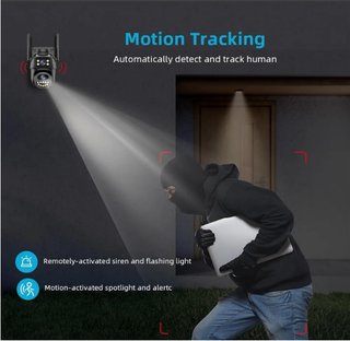 Camara de Vigilancia IP 4K Wifi Doble Lente