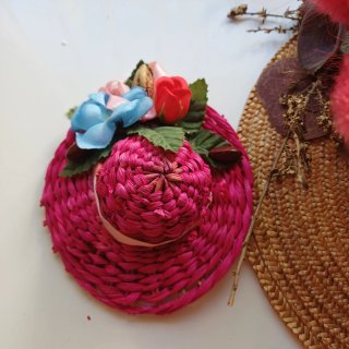 Conjunto 3 Sombreros de Paja Decorados